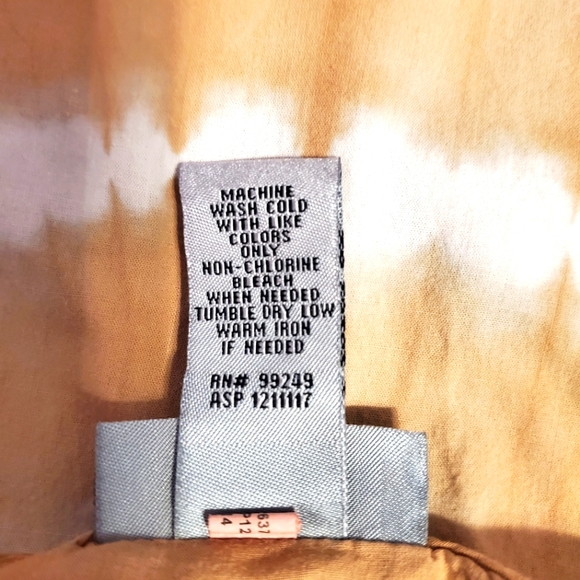 Catherines White and Beige Embroidered Tie Dye Tunic Blouse - Picture 4 of 4